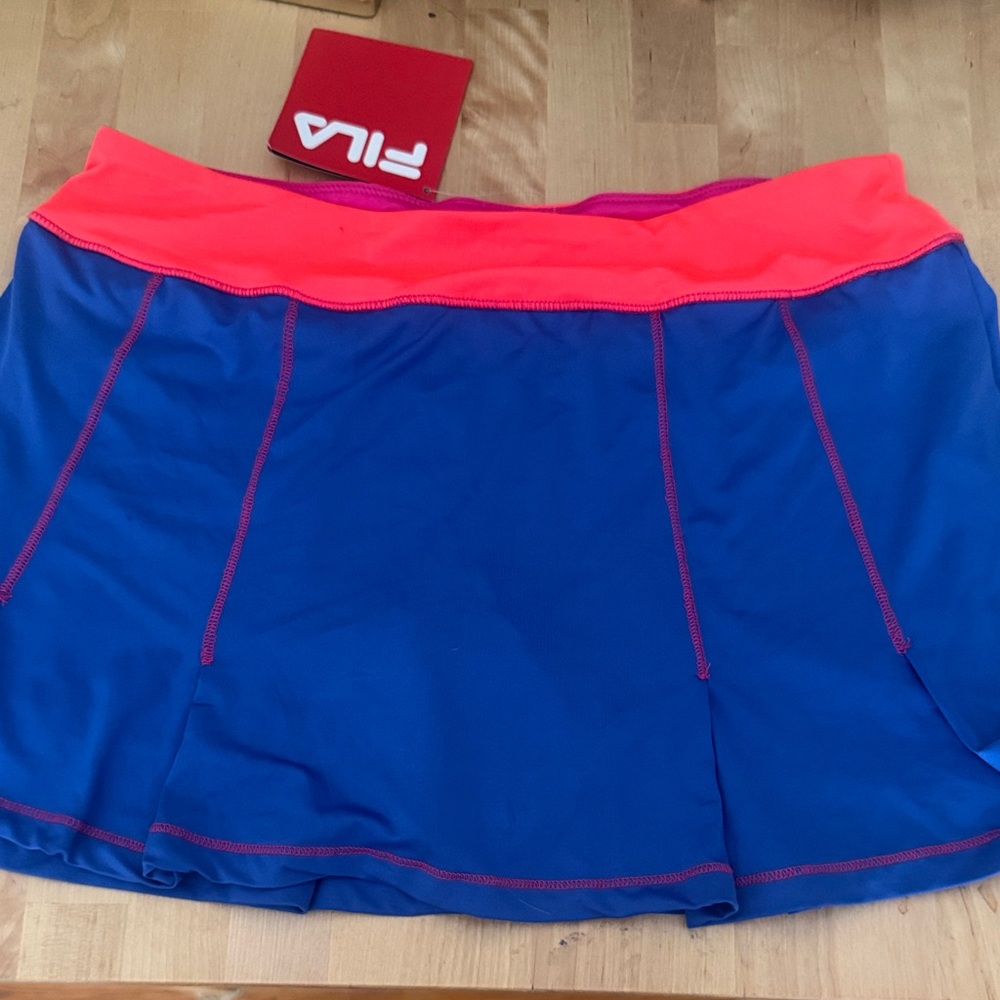 Fila Vibrant Blue and Neon Pink Skirt